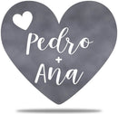 Nome Decorativo em Metal para Casal