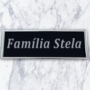 Placa Residencial em Metal Nome de Família
